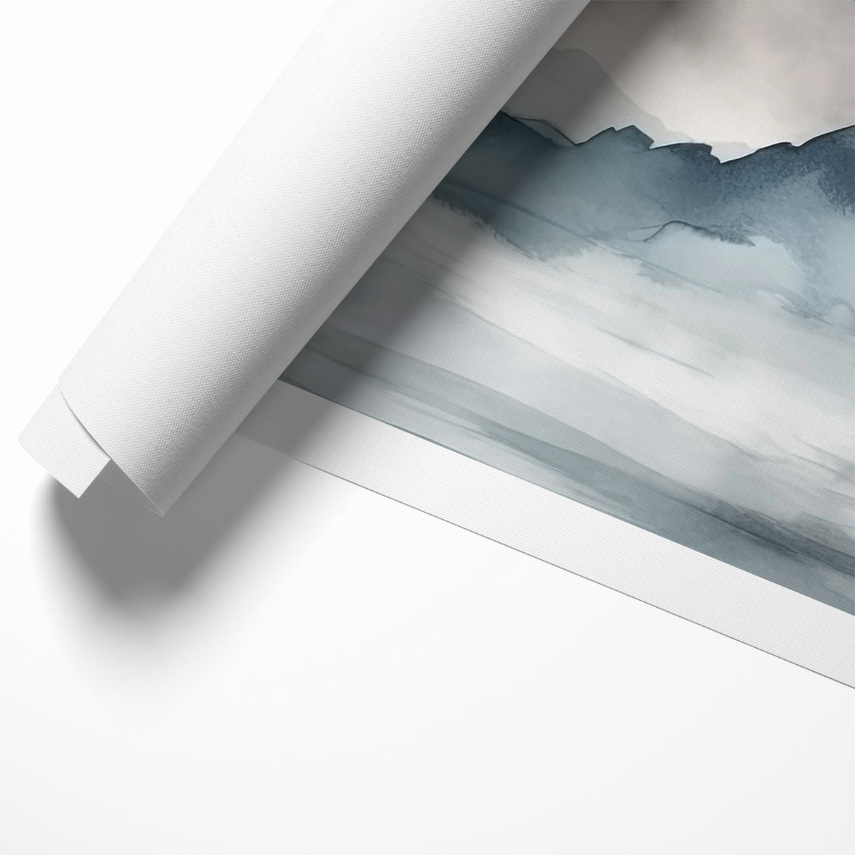 Modern Landscape Abstract Art - Tranquil Mountain Scenery Wall Decor