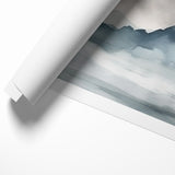 Modern Landscape Abstract Art - Tranquil Mountain Scenery Wall Decor