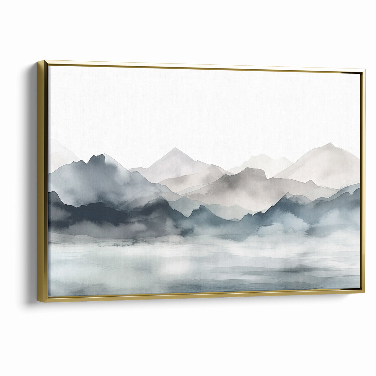 Modern Landscape Abstract Art - Tranquil Mountain Scenery Wall Decor