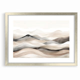 Contemporary Landscape Abstract Art - Serene Desert Scenery Wall Decor