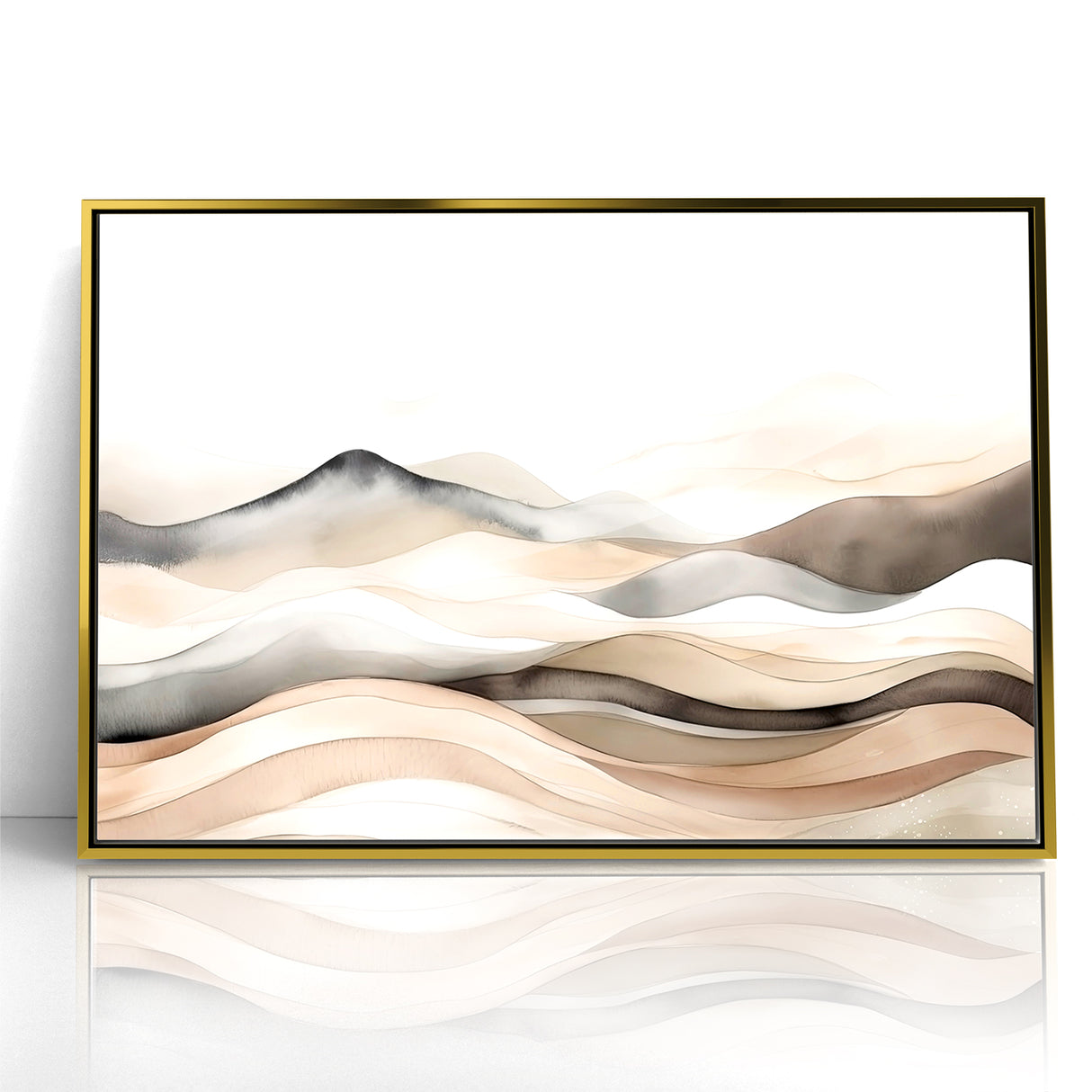 Contemporary Landscape Abstract Art - Serene Desert Scenery Wall Decor