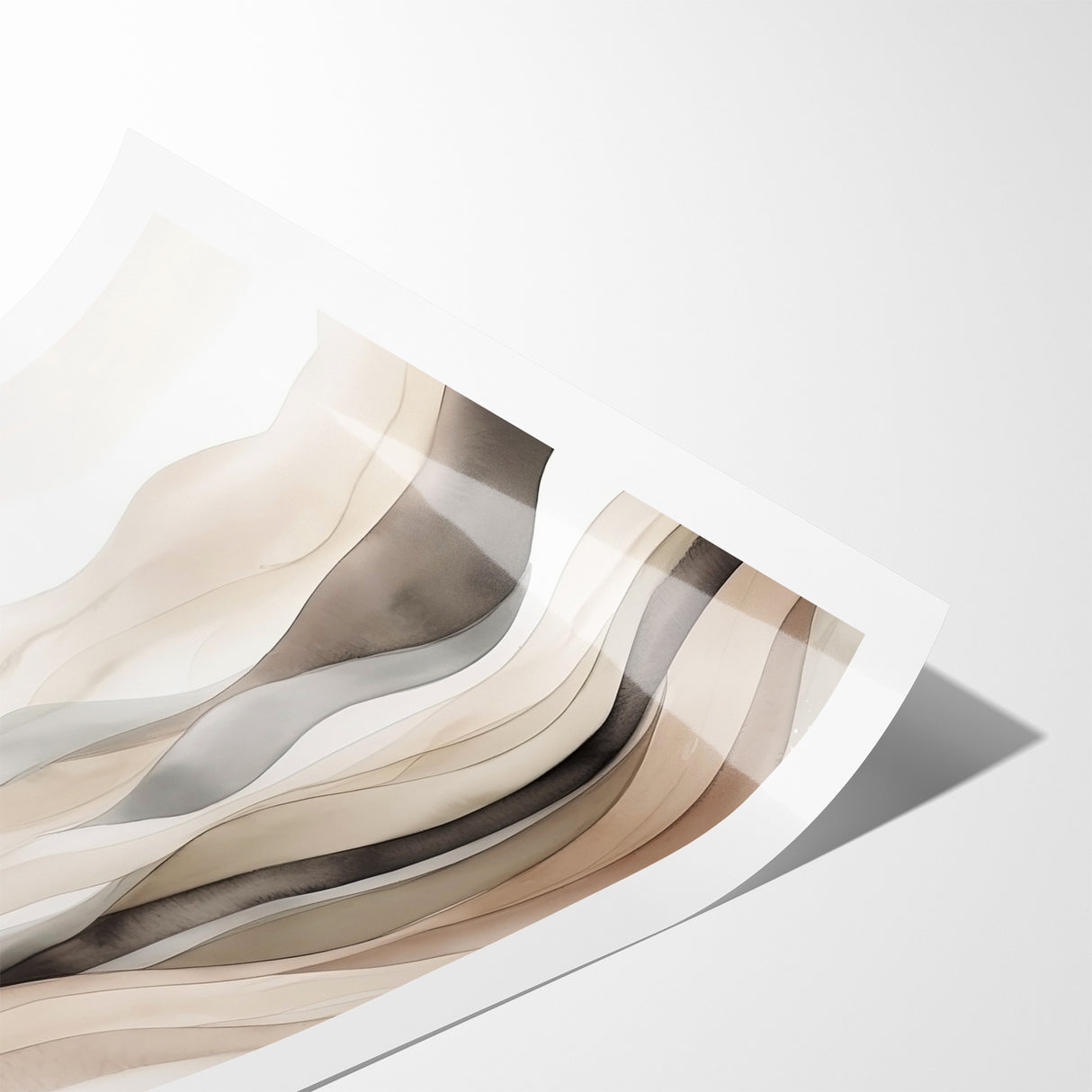 Contemporary Landscape Abstract Art - Serene Desert Scenery Wall Decor