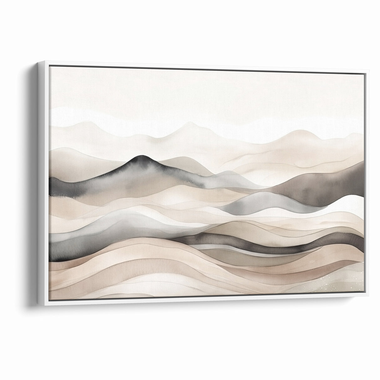 Contemporary Landscape Abstract Art - Serene Desert Scenery Wall Decor