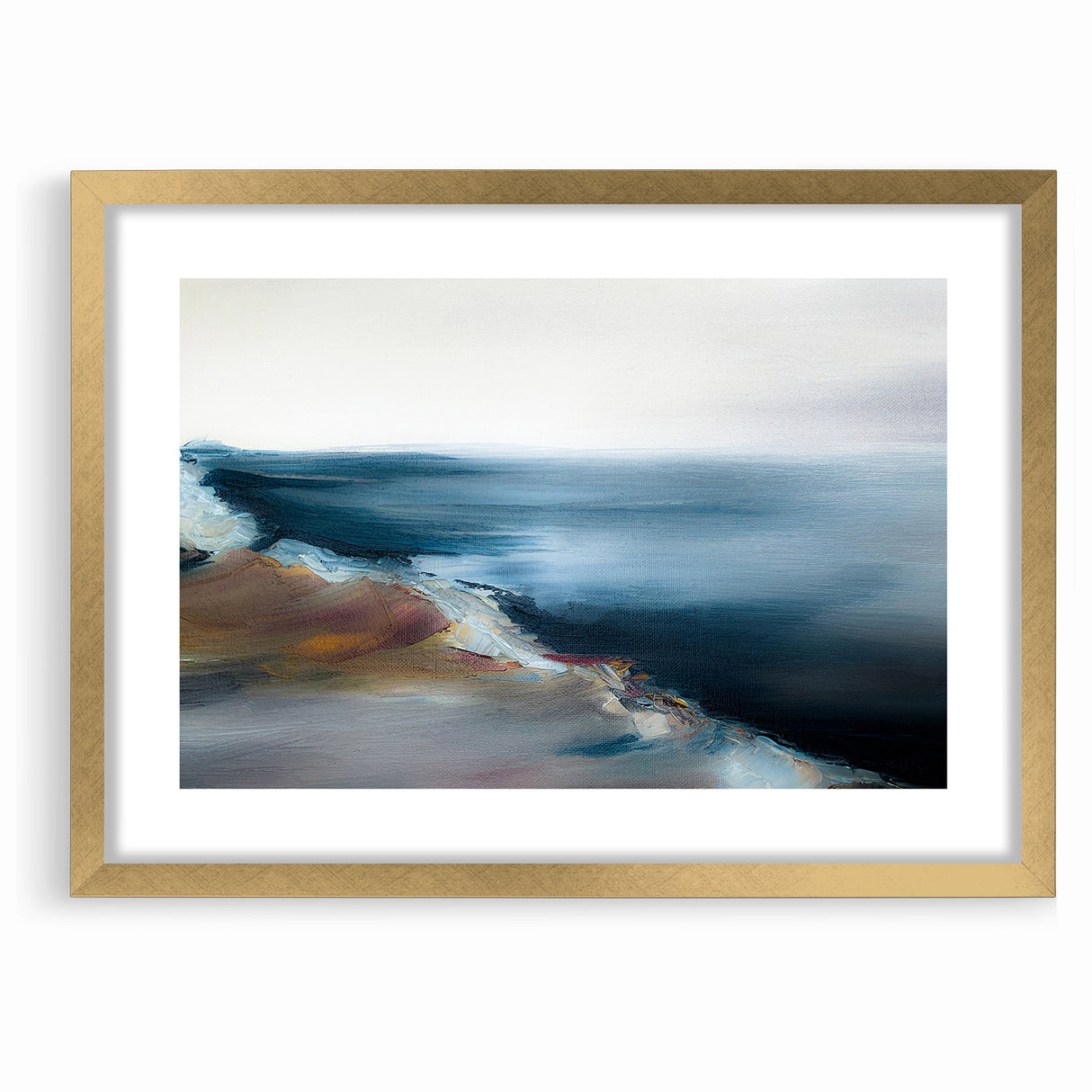 Abstract Scenery Canvas - Serene Coastal Horizon Wall Art