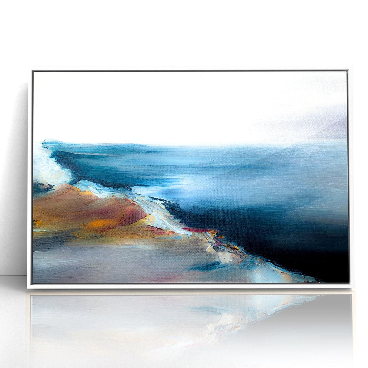 Abstract Scenery Canvas - Serene Coastal Horizon Wall Art