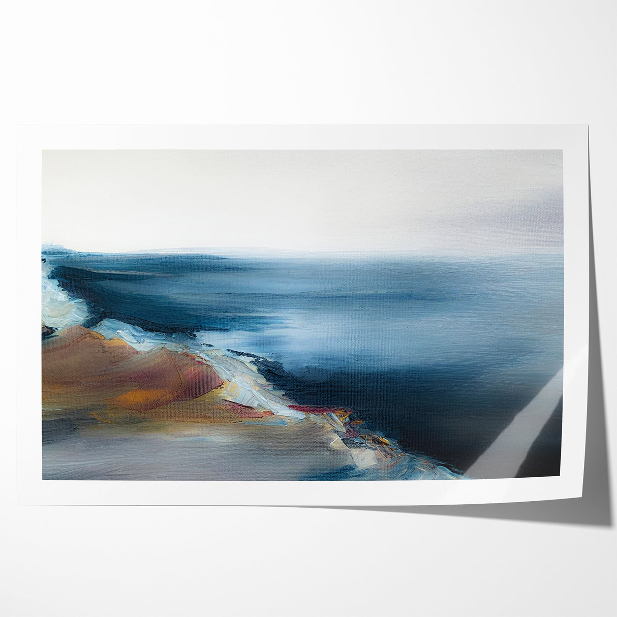 Abstract Scenery Canvas - Serene Coastal Horizon Wall Art
