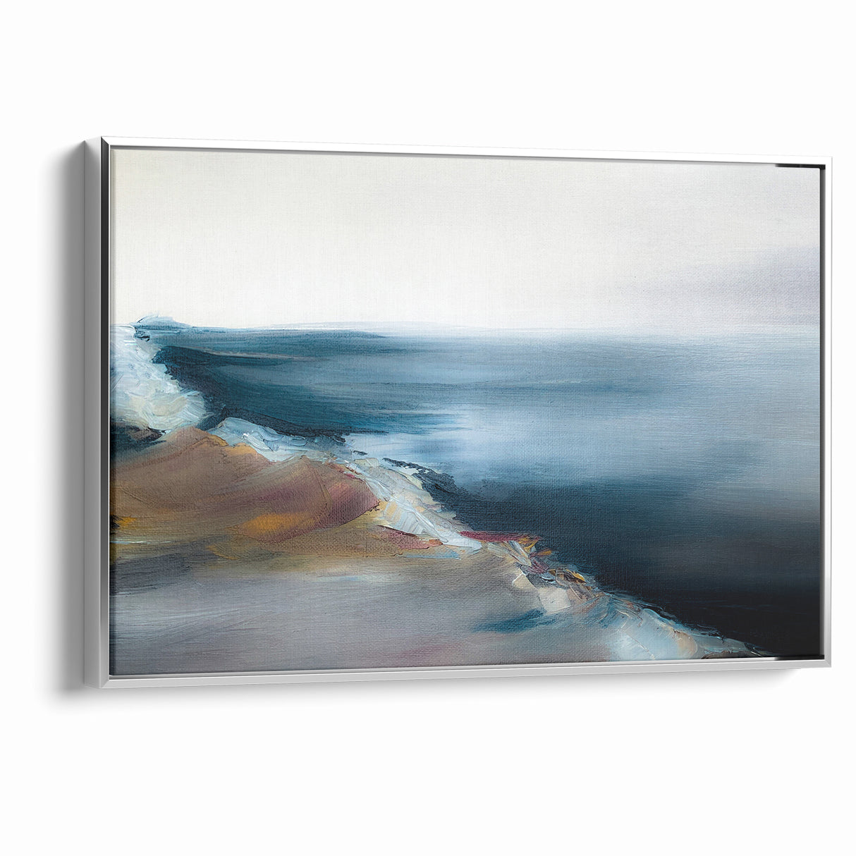 Abstract Scenery Canvas - Serene Coastal Horizon Wall Art