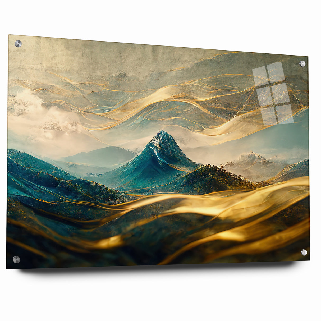 Artistic Landscape Designs - Enchanted Mountain Abstract Wall Art
