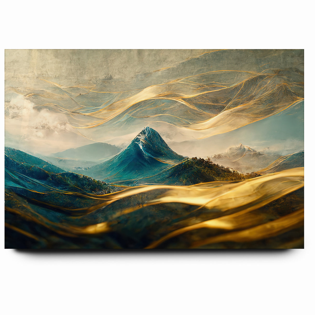 Artistic Landscape Designs - Enchanted Mountain Abstract Wall Art