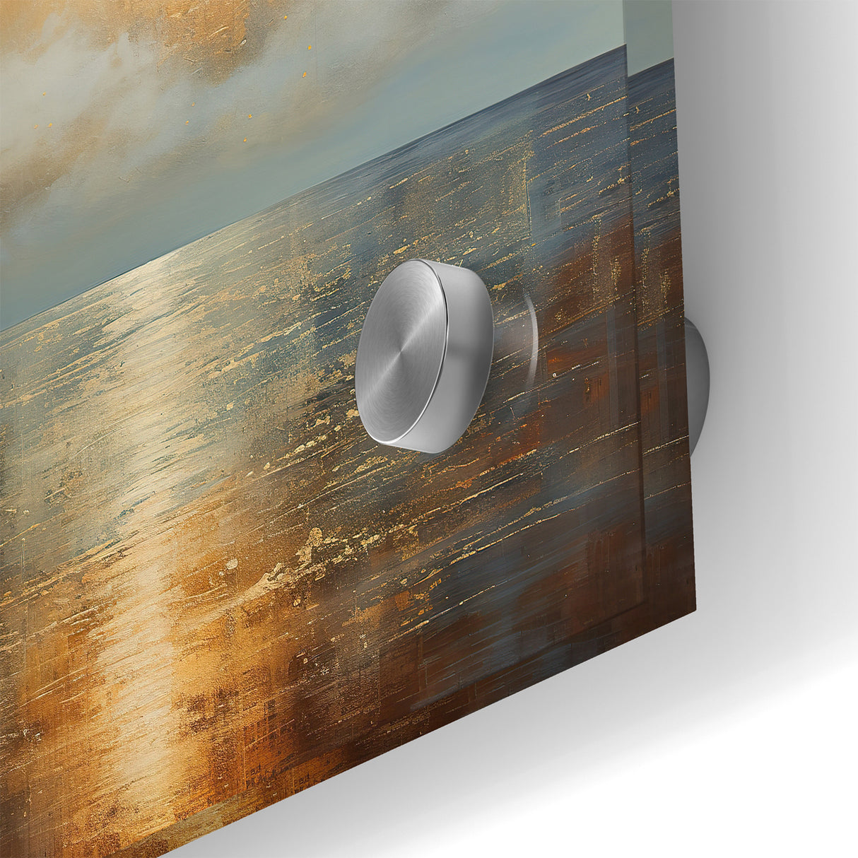 Abstract Nature Prints - Golden Sunset Over Calm Sea Wall Art