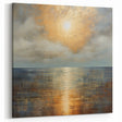 Abstract Nature Prints - Golden Sunset Over Calm Sea Wall Art