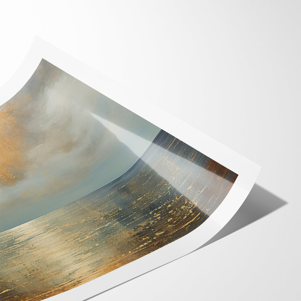 Abstract Nature Prints - Golden Sunset Over Calm Sea Wall Art