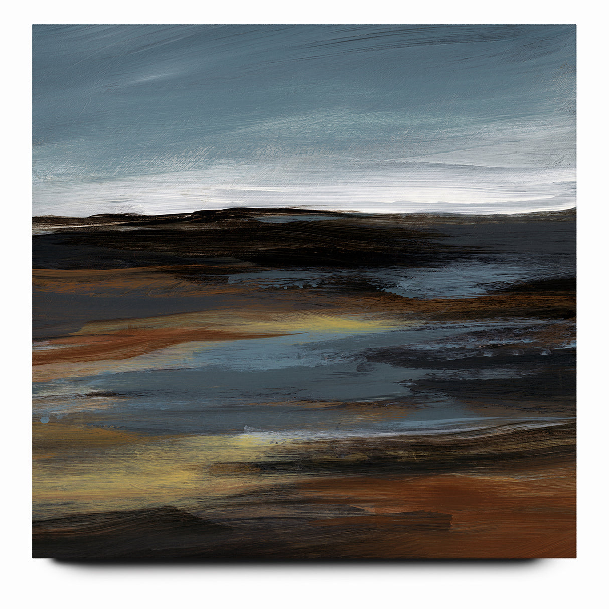 Modern Landscape Abstract Art - Earthy Horizon Wall Decor