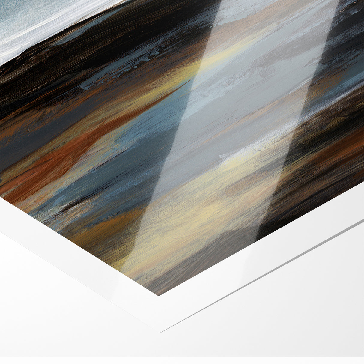 Modern Landscape Abstract Art - Earthy Horizon Wall Decor