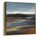Modern Landscape Abstract Art - Earthy Horizon Wall Decor