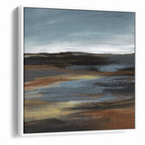 Modern Landscape Abstract Art - Earthy Horizon Wall Decor