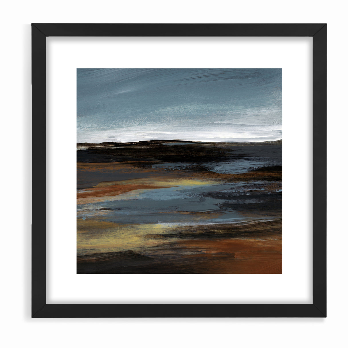 Modern Landscape Abstract Art - Earthy Horizon Wall Decor