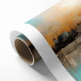 Modern Landscape Abstract - Vibrant Sunset Over Textured Cityscape Wall Art