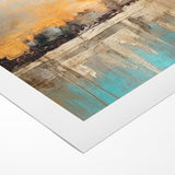 Modern Landscape Abstract - Vibrant Sunset Over Textured Cityscape Wall Art