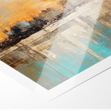 Modern Landscape Abstract - Vibrant Sunset Over Textured Cityscape Wall Art
