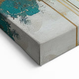 Abstract Landscape Art - Golden Trees and Serene Waters Wall Art