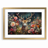 Graceful Antelope with Vibrant Floral Surroundings - Stunning Wall Art