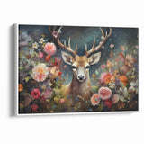 Graceful Antelope with Vibrant Floral Surroundings - Stunning Wall Art
