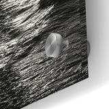 Abstract Nature Prints - Shimmering Black and White Beach Waves Wall Art