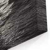 Abstract Nature Prints - Shimmering Black and White Beach Waves Wall Art