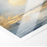 Abstract Landscape Art - Golden Sun Over Tranquil Horizon Wall Art