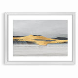 Modern Landscape Abstract - Golden Mountain on Soft Horizon Wall Art