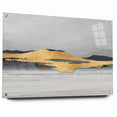Modern Landscape Abstract - Golden Mountain on Soft Horizon Wall Art
