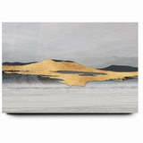 Modern Landscape Abstract - Golden Mountain on Soft Horizon Wall Art