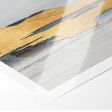 Modern Landscape Abstract - Golden Mountain on Soft Horizon Wall Art