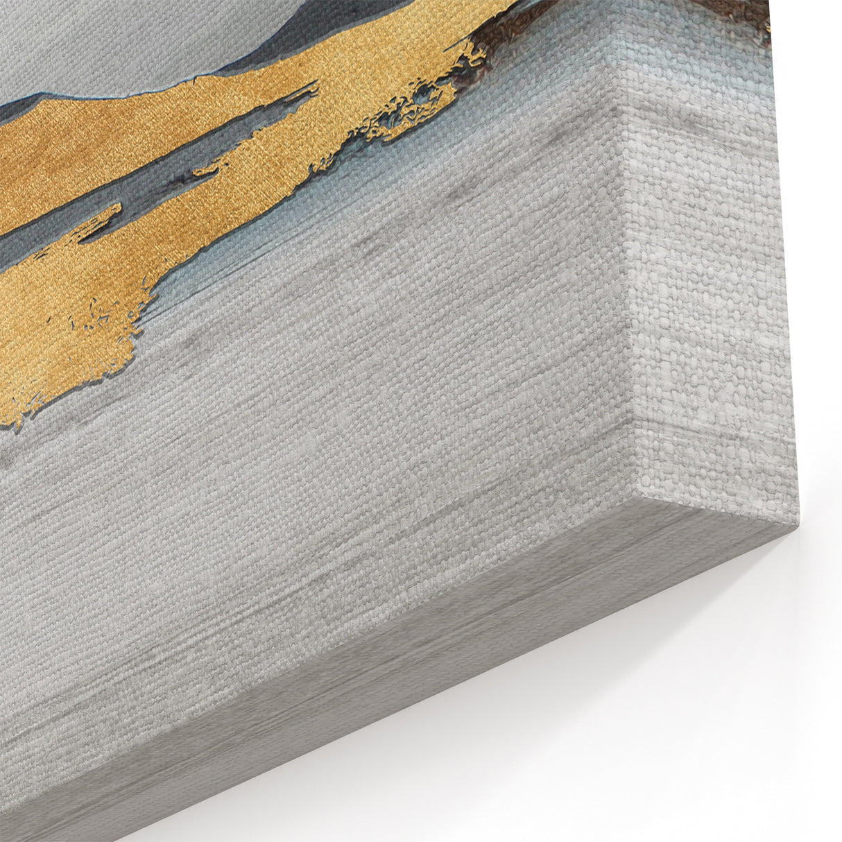 Modern Landscape Abstract - Golden Mountain on Soft Horizon Wall Art