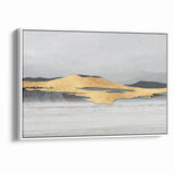 Modern Landscape Abstract - Golden Mountain on Soft Horizon Wall Art