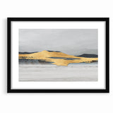 Modern Landscape Abstract - Golden Mountain on Soft Horizon Wall Art
