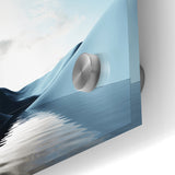 Modern Landscape Abstract Art - Serene Blue Hills Wall Decor