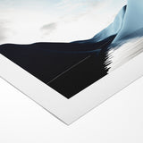 Modern Landscape Abstract Art - Serene Blue Hills Wall Decor