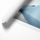 Modern Landscape Abstract Art - Serene Blue Hills Wall Decor