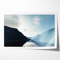 Modern Landscape Abstract Art - Serene Blue Hills Wall Decor