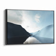 Modern Landscape Abstract Art - Serene Blue Hills Wall Decor