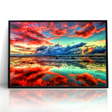 Colorful Abstract Landscapes - Dramatic Sunset Reflection Wall Art