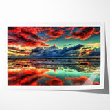 Colorful Abstract Landscapes - Dramatic Sunset Reflection Wall Art