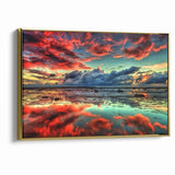 Colorful Abstract Landscapes - Dramatic Sunset Reflection Wall Art
