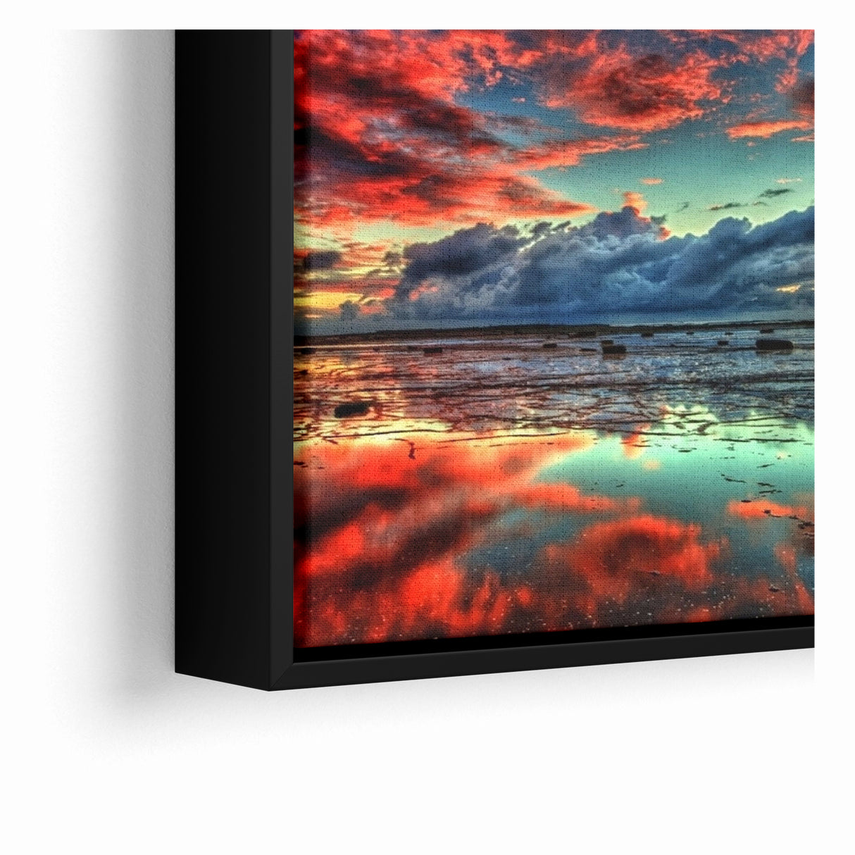 Colorful Abstract Landscapes - Dramatic Sunset Reflection Wall Art