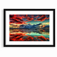 Colorful Abstract Landscapes - Dramatic Sunset Reflection Wall Art