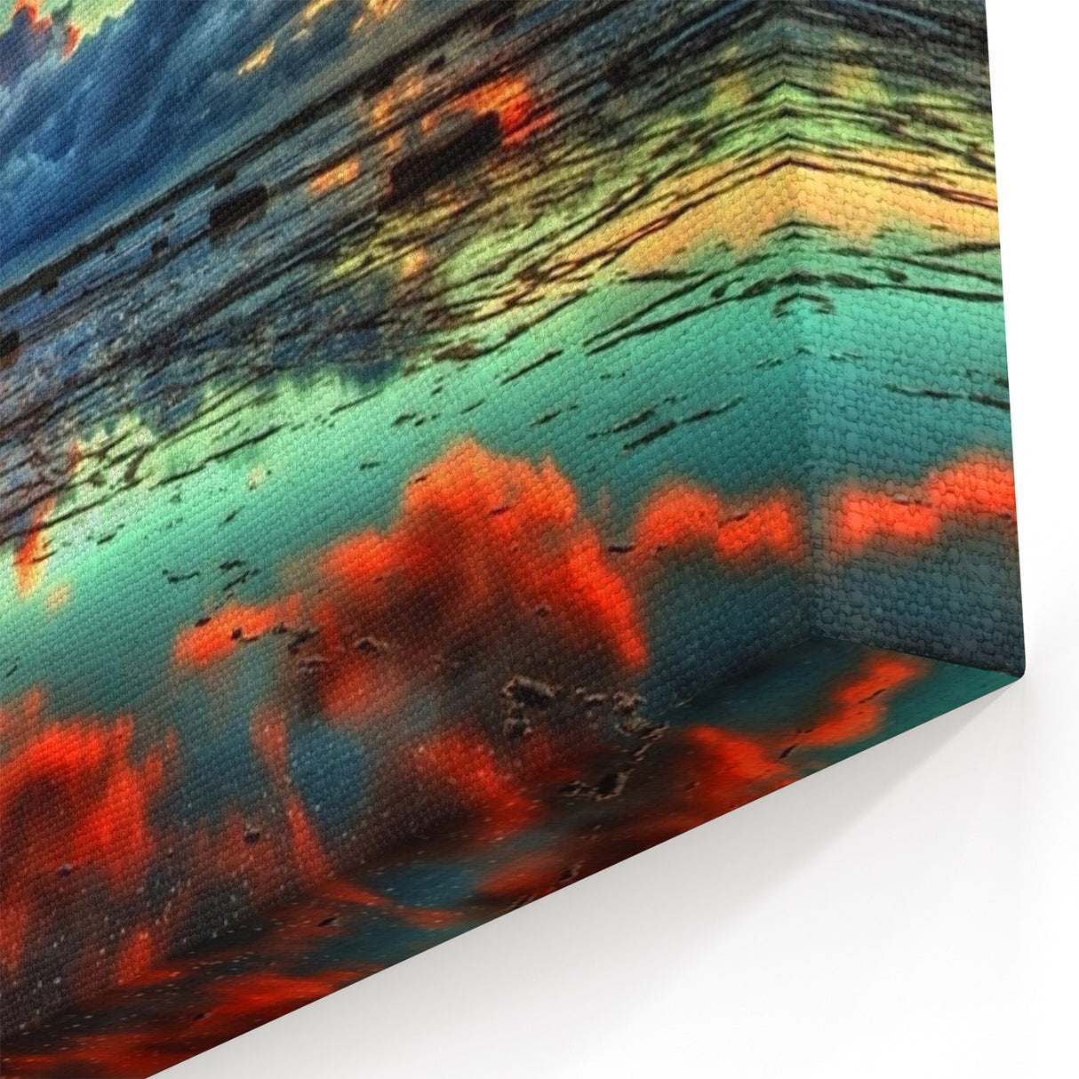 Colorful Abstract Landscapes - Dramatic Sunset Reflection Wall Art