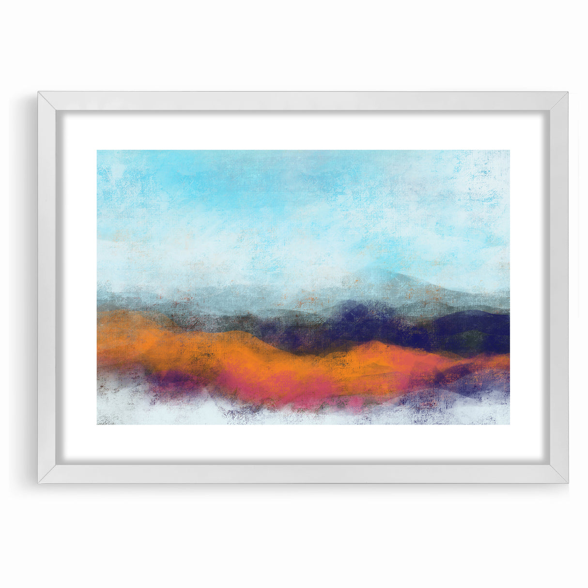 Colorful Abstract Landscapes - Vibrant Mountain Vista Wall Art