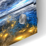 Abstract Landscape Art - Dramatic Sky and Shimmering Reflections Wall Art